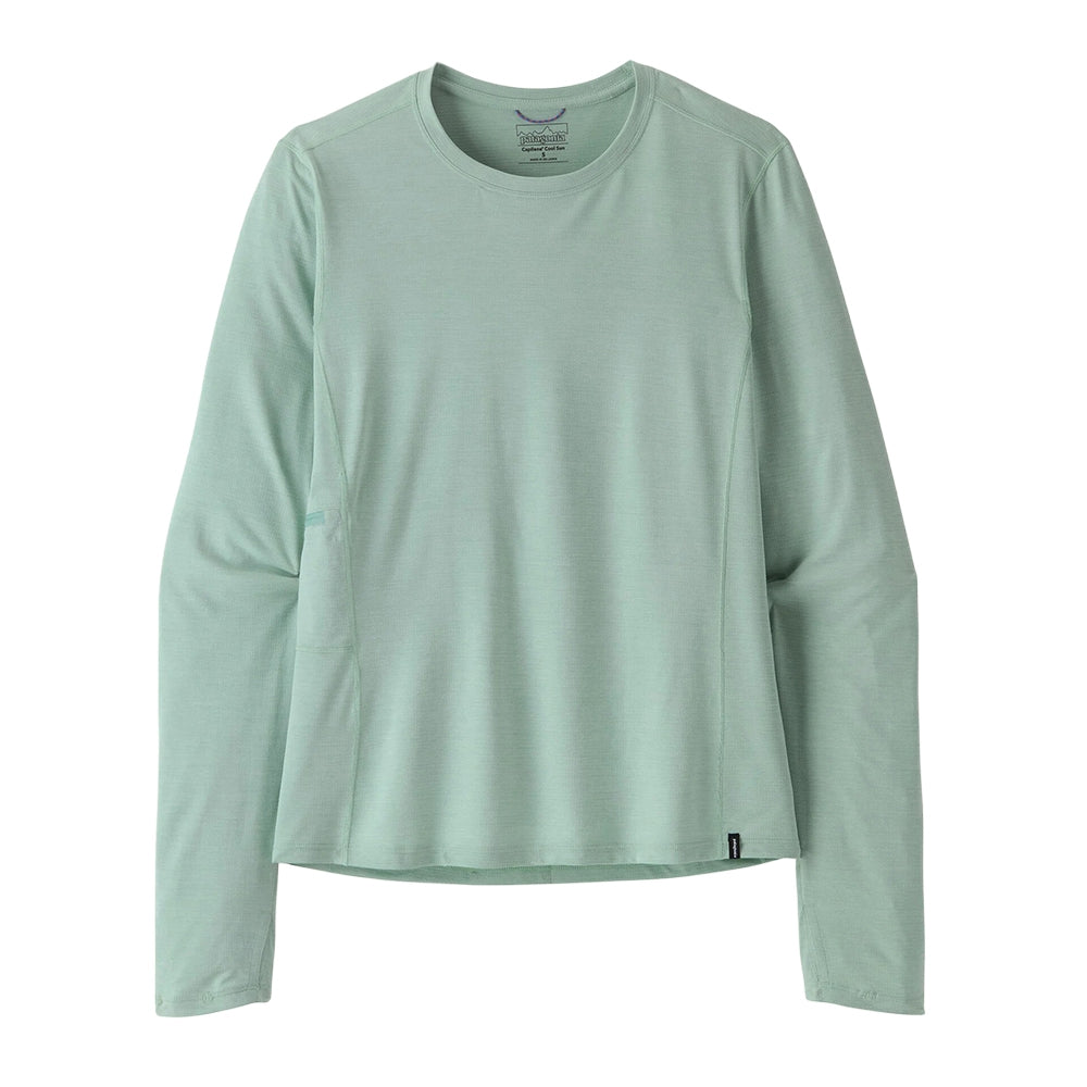 Patagonia W'S L/S Cap Cool Sun Shi Tops in Blue Color