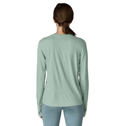 Patagonia W'S L/S Cap Cool Sun Shi Tops in Blue Color