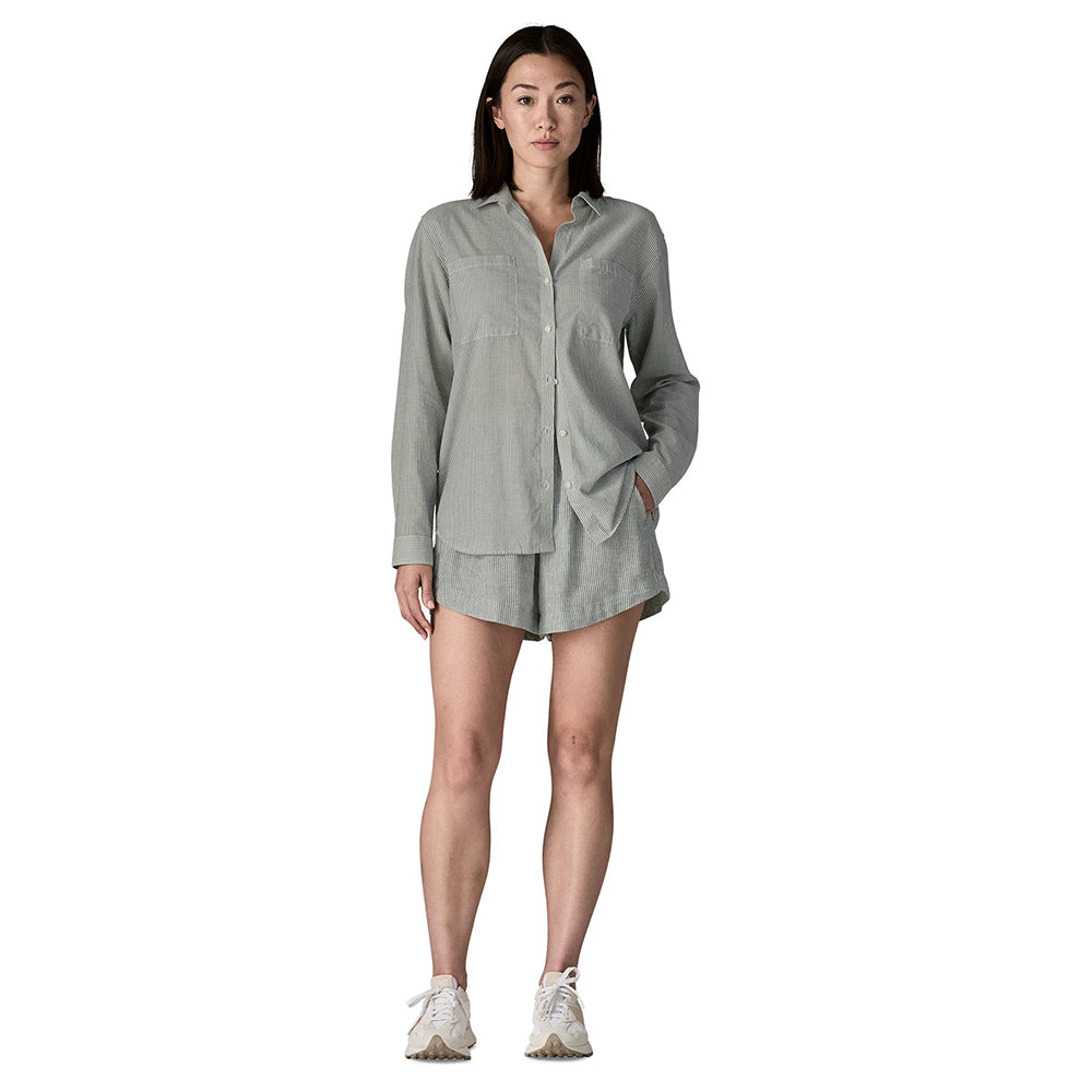Patagonia W'S Lw A/C Buttondown Tops in Blue Color