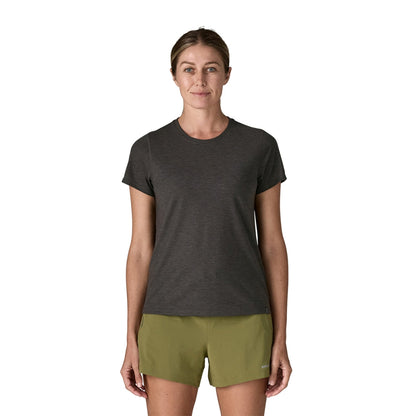 Patagonia W'S Cap Cool Trail Shirt Tops in Black Color