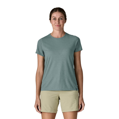 Patagonia W'S Cap Cool Trail Shirt Tops in Blue Color