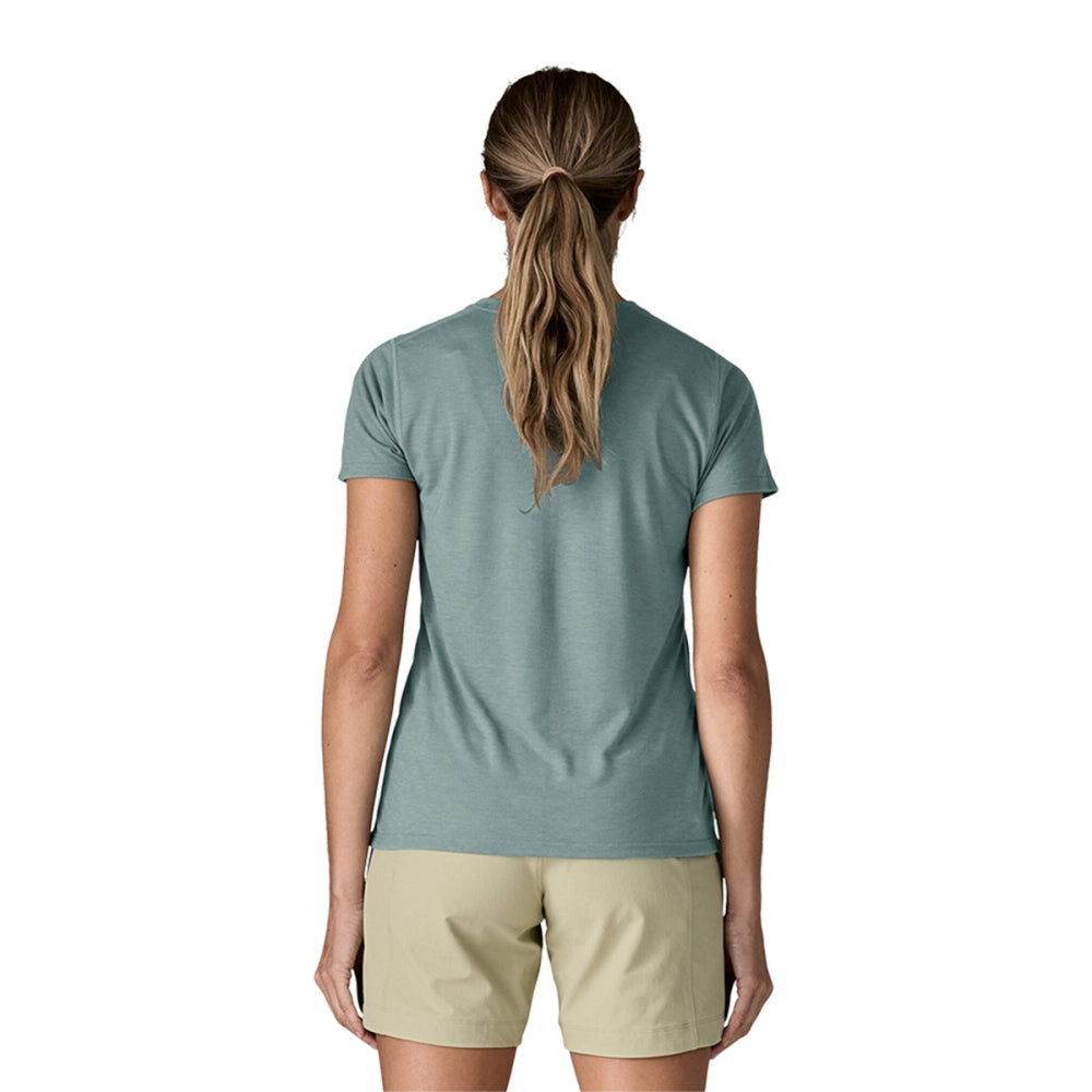Patagonia W'S Cap Cool Trail Shirt Tops in Blue Color