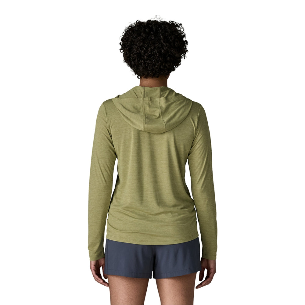 Patagonia W'S capilene cool daily Hoody Pullover in Green Color