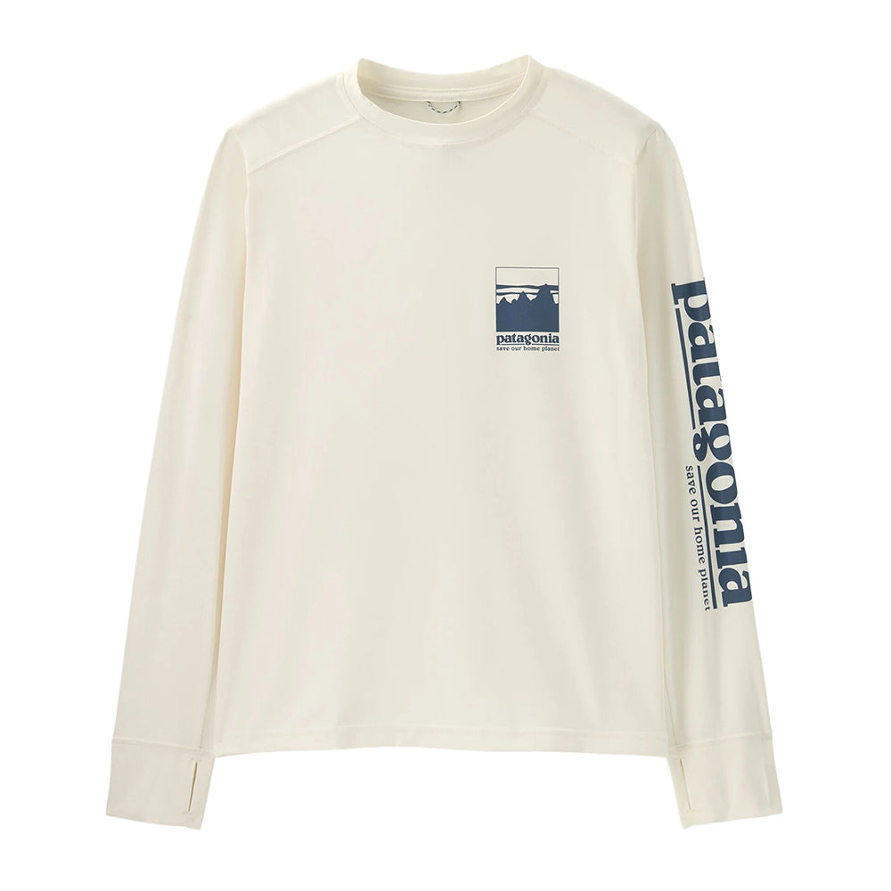 Patagonia K'S L/S capilene silkweight T-Shirt Tops in White Color