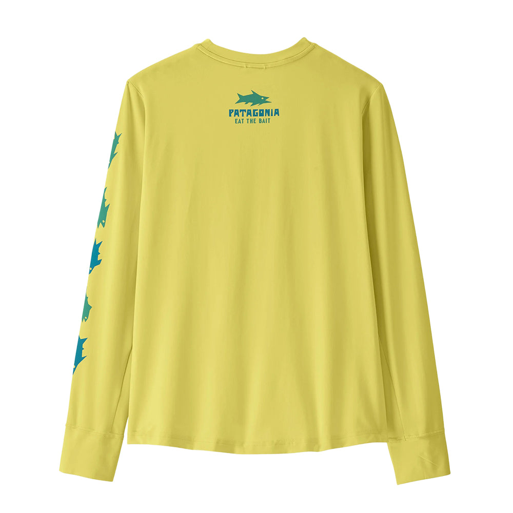 Patagonia K'S L/S capilene silkweight T-Shirt Tops in Yellow Color