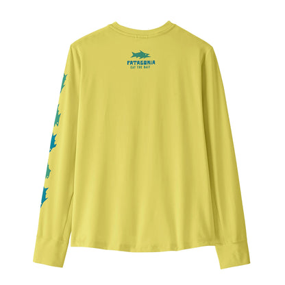 Patagonia K'S L/S capilene silkweight T-Shirt Tops in Yellow Color