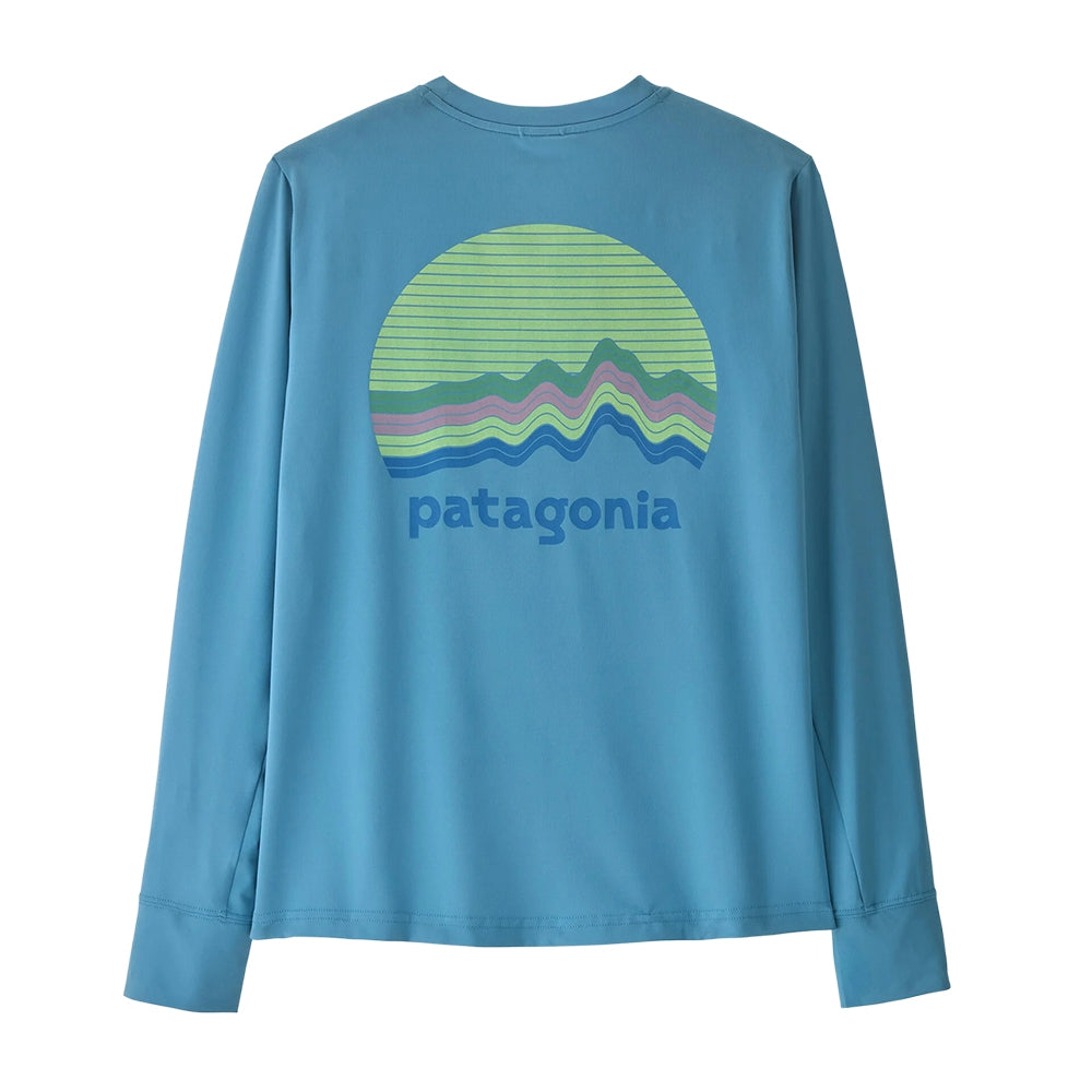 Patagonia K'S L/S capilene silkweight T-Shirt Tops in Blue Color