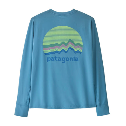 Patagonia K'S L/S capilene silkweight T-Shirt Tops in Blue Color