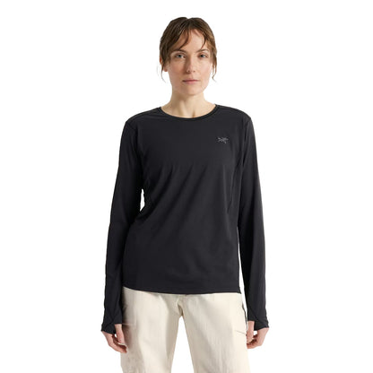 Arc'Teryx Sunna Crew Ls W Tops in Black Color
