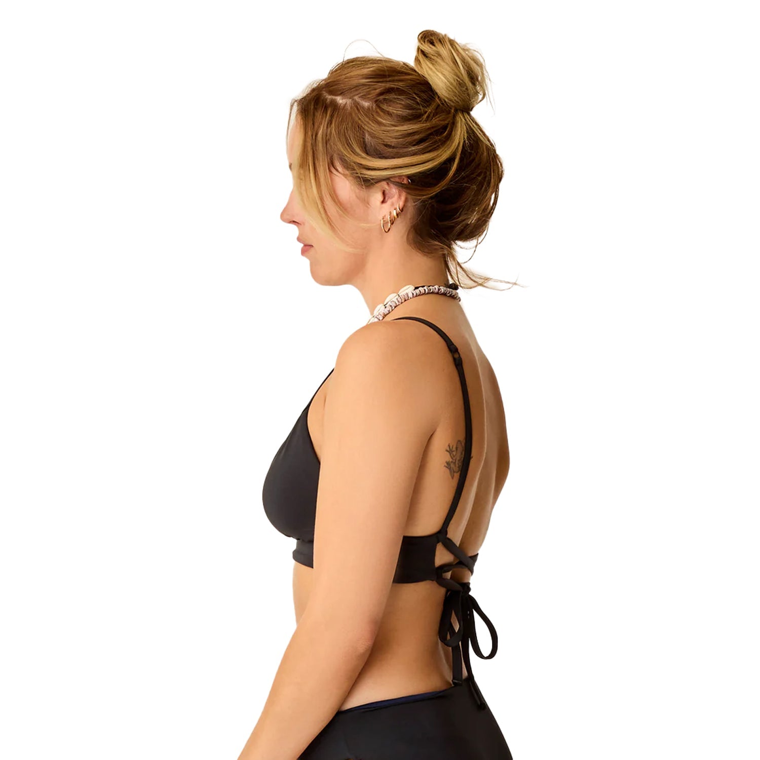 Carve Designs Stevie Rev Top Swimsuits in Black Color