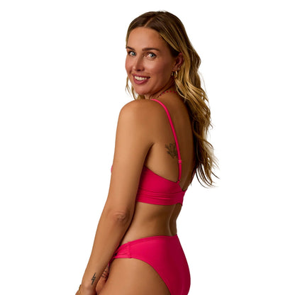 Carve Designs Elba Top Swimsuits in Pink Color