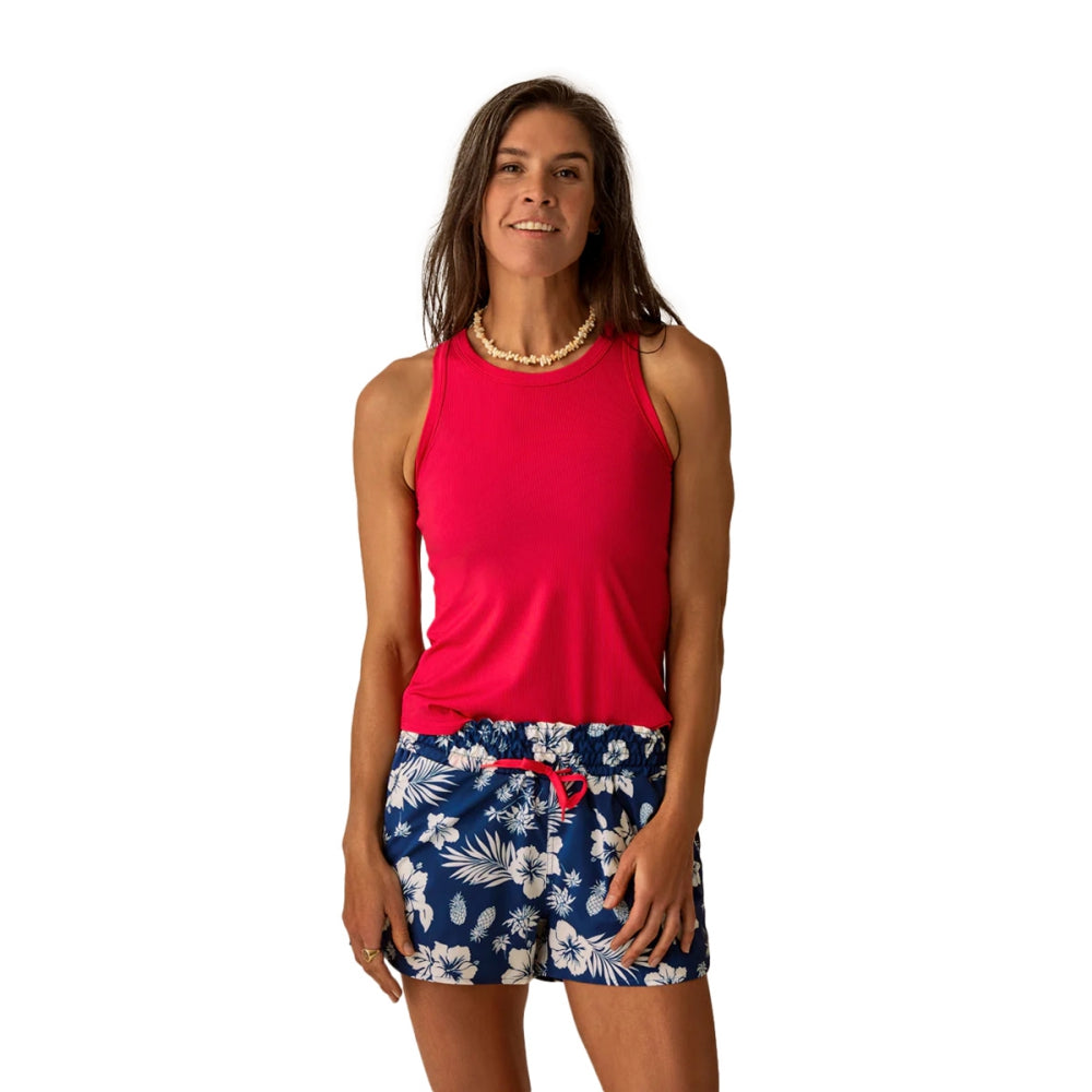 Carve Designs Lyra Rib Tank Tops in Pink Color