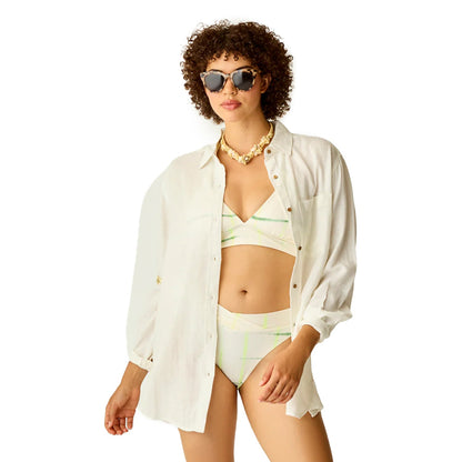 Carve Designs Taylor Linen Tunic Accessories in White Color