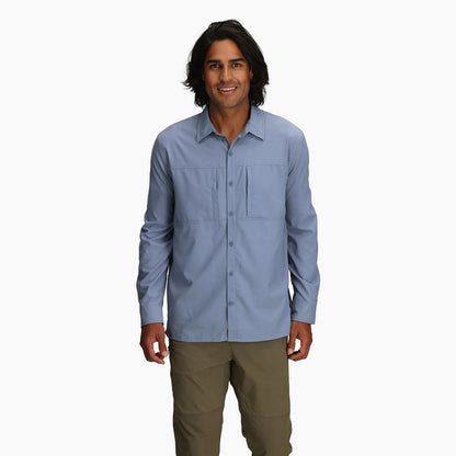 Royal Robbins Expedition 111 Ls Bug M Tops in Blue Color
