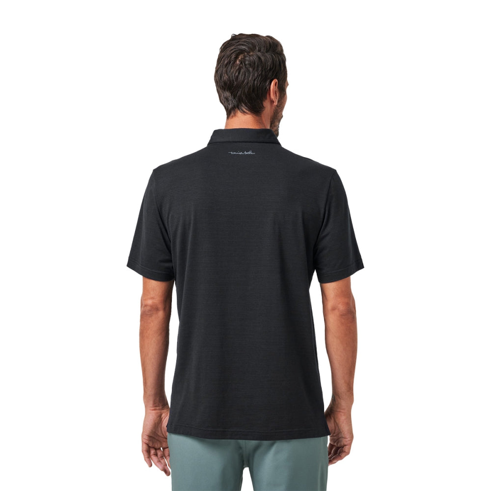 Travis Matthew Heater Active Polo No Lg Tops in Black Color