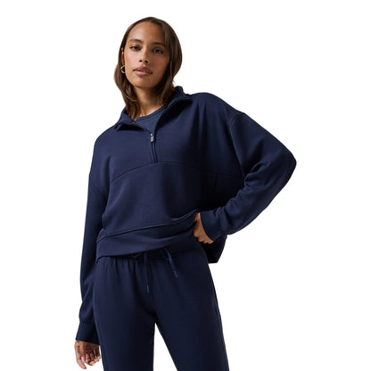 Travis Matthew Skyloft Soft 1/2 Zip 2.0 Tops in Blue Color