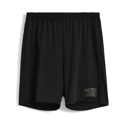 Taion M Short Elastic Waist Shorts in Black Color
