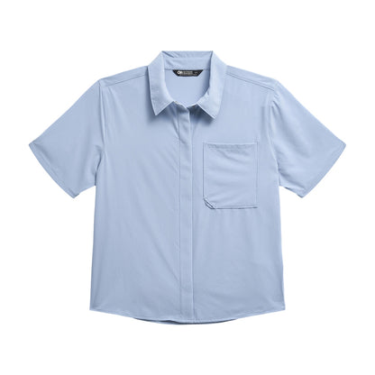 Outdoor Research Womens S/S Astroman Sunsh Tops in Blue Color