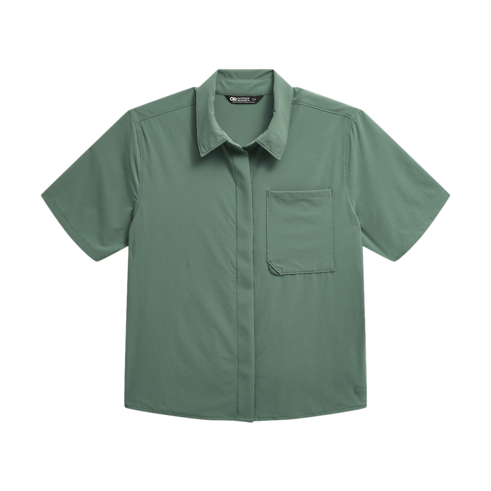 Outdoor Research Womens S/S Astroman Sunsh Tops in Green Color