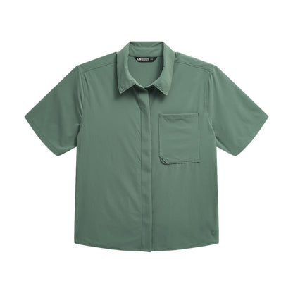 Outdoor Research Womens S/S Astroman Sunsh Tops in Green Color