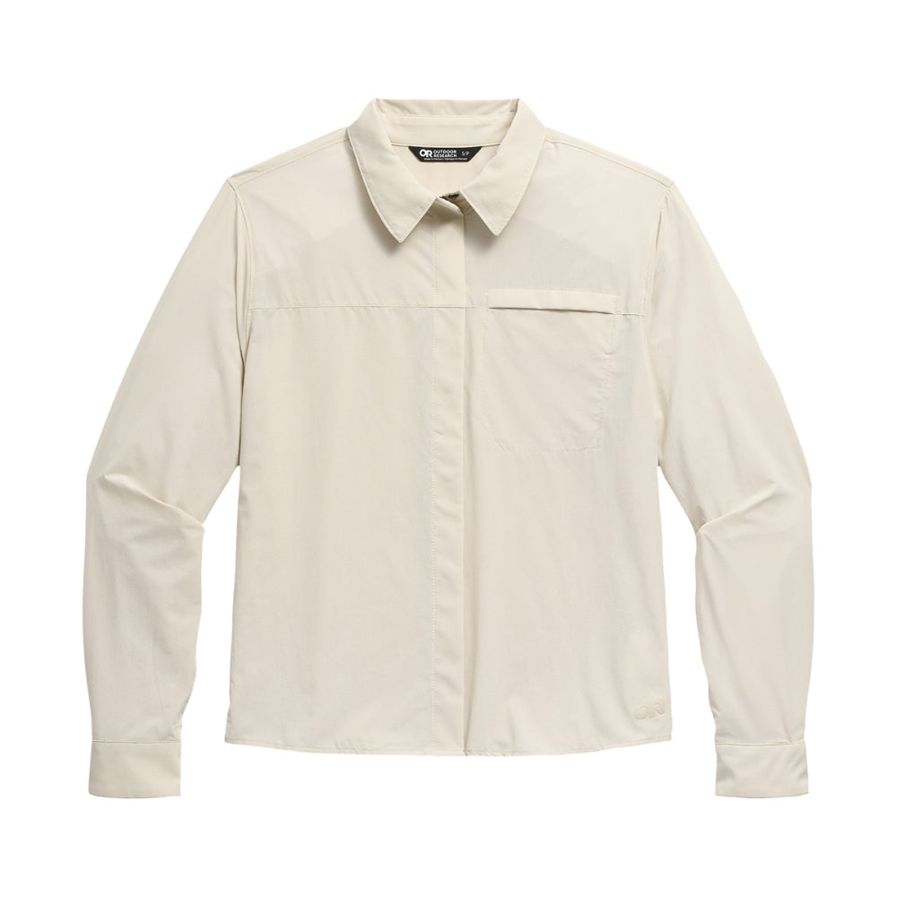Outdoor Research W Astroman L/S Sun Shirt Tops in Khaki Color