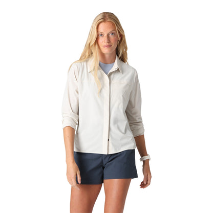 Outdoor Research W Astroman L/S Sun Shirt Tops in Khaki Color