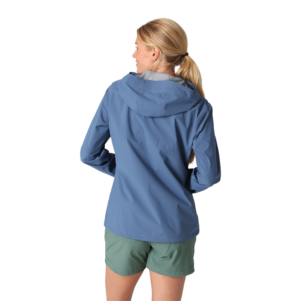 Outdoor Research W Stratoburst Rain Jktst Shells in Blue Color