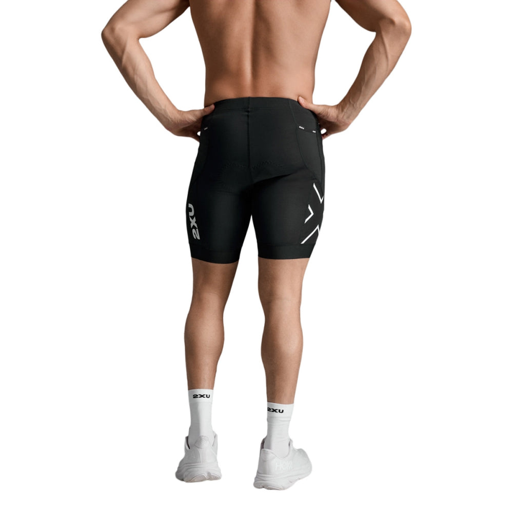 2XU Core Tri 8 Inch Shorts | BLK/WHT – Paragon Sports