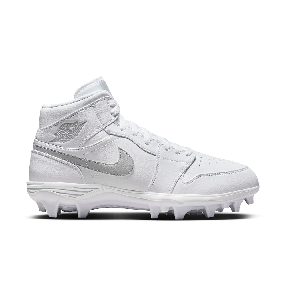 Jordan 1 Mid Td Fb Cleat Football Cleats in White Color