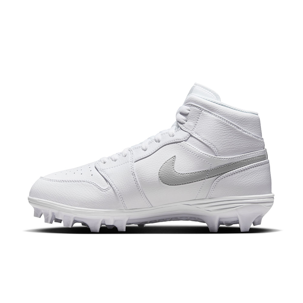 Jordan 1 Mid Td Fb Cleat Football Cleats in White Color