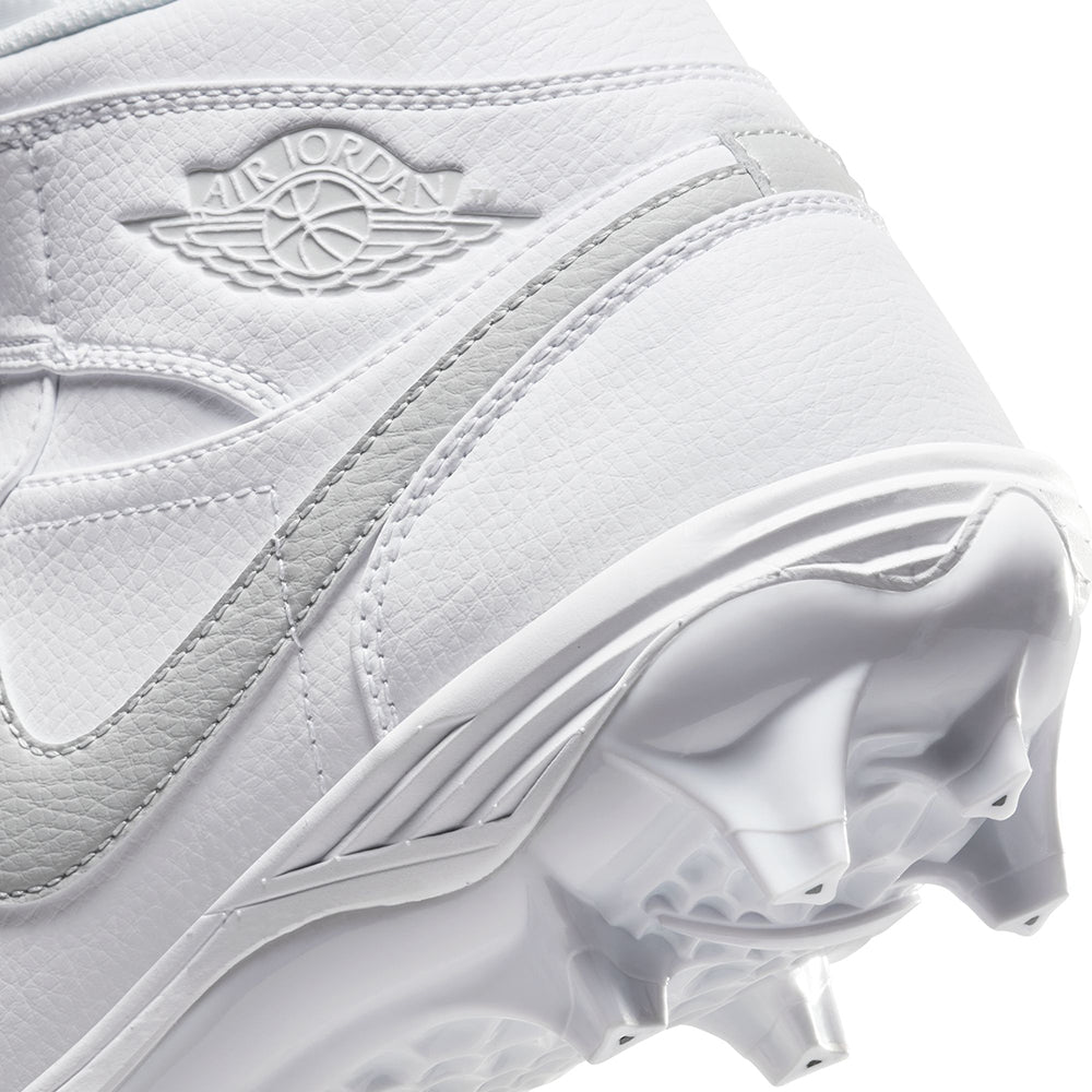 Jordan 1 Mid Td Fb Cleat Football Cleats in White Color