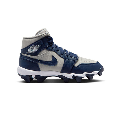 Jordan 1 Mid Fb Cleat Football Cleats in Grey Color