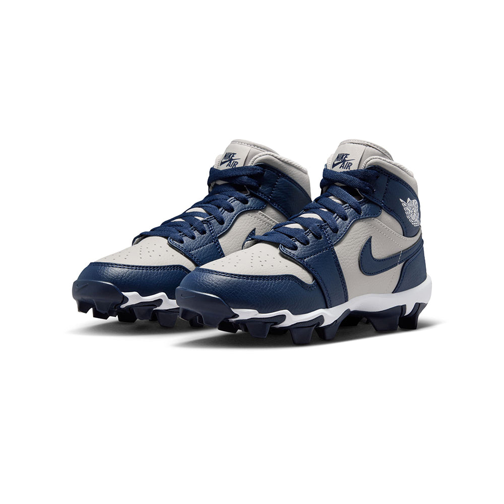 Jordan 1 Mid Fb Cleat Football Cleats in Grey Color