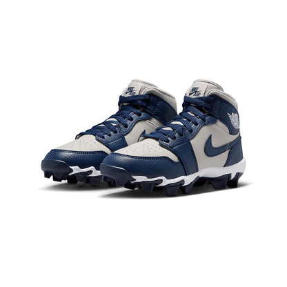 Jordan 1 Mid Fb Cleat Football Cleats in Grey Color