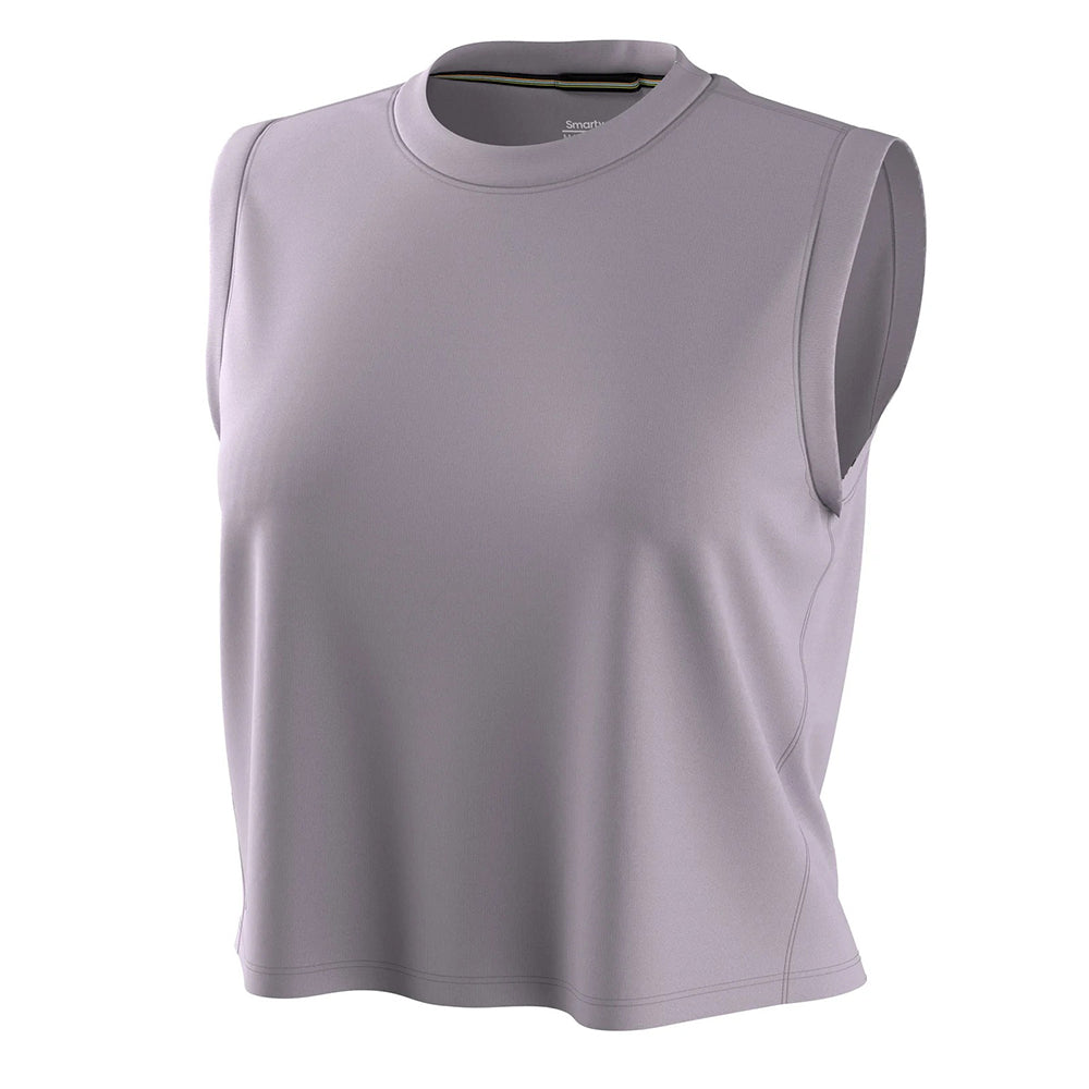 Smartwool W Active Ul Crop Tank Tops in Purple Color