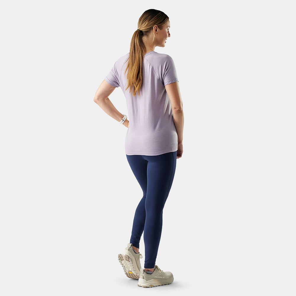 Smartwool W Merino Sport 120 S/S Tops in Purple Color