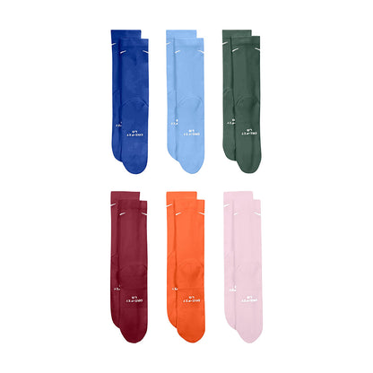 Nike 6Pk Ed Elvd Dri-FIT Crew Socks in Multi Color