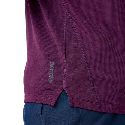 Brooks Dash Short Sleeve Tops in Purple Color