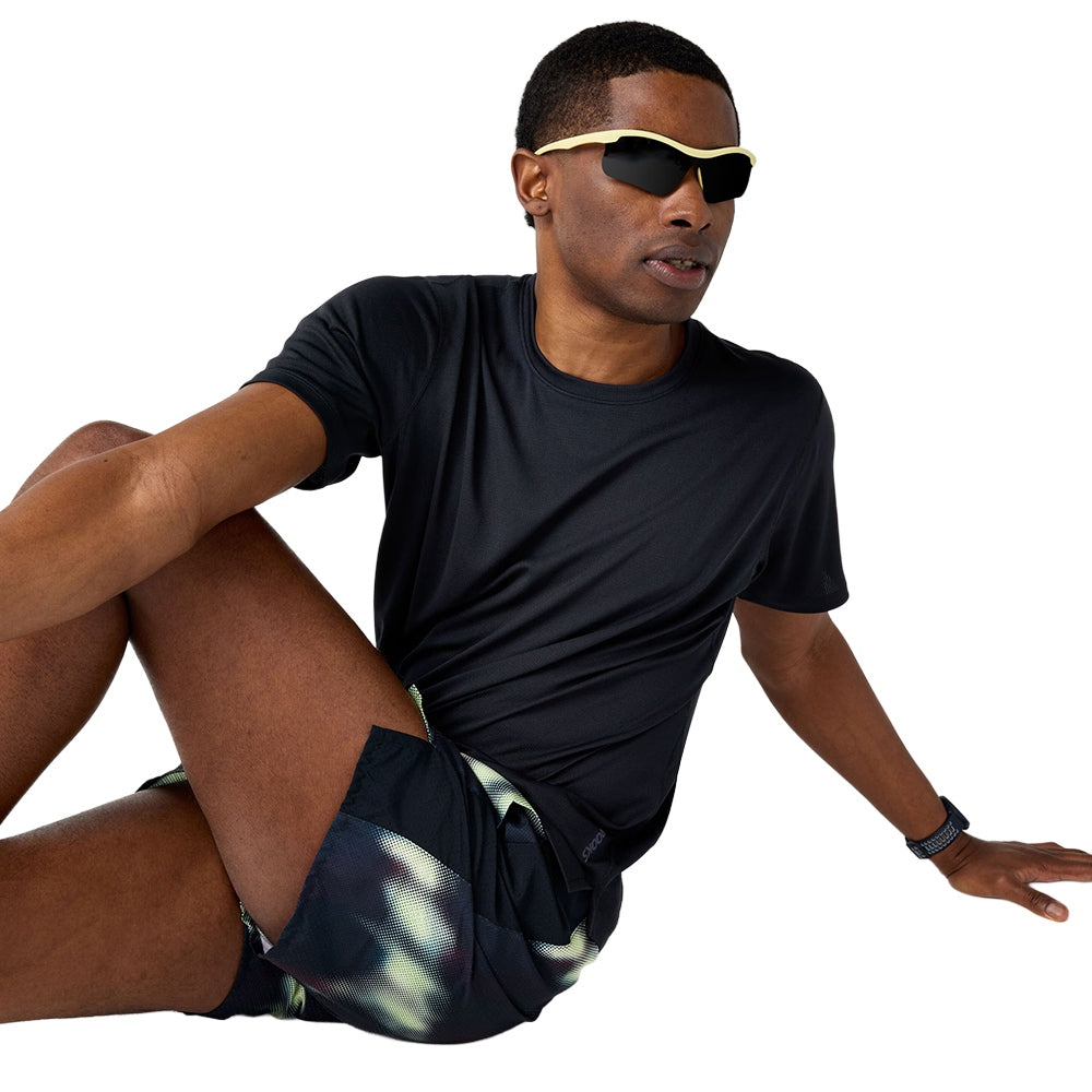 Brooks Dash Short Printed Shorts in Black Color