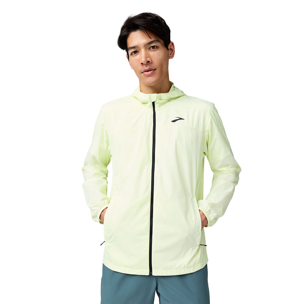 Brooks Canopy Packable Jacket Running Jackets in Yellow Color