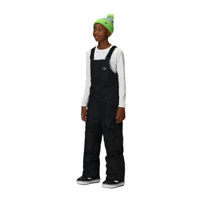 686 Outerwear Kids Frontier Insul Bib Skiing & Snowboarding Pants in Black Color