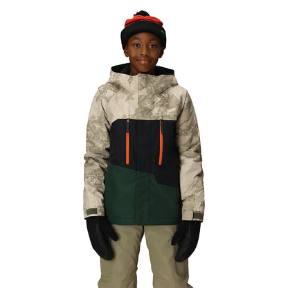 686 Outerwear Kids Geo Insulated Jk Skiing & Snowboarding Jackets in White Color