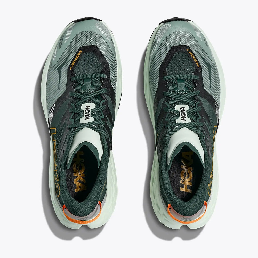 Hoka M Speedgoat 7 Trail Running Shoes in Green Color