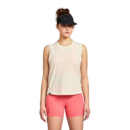 Janji W Circa Daily Muscle Tan Tops in White Color