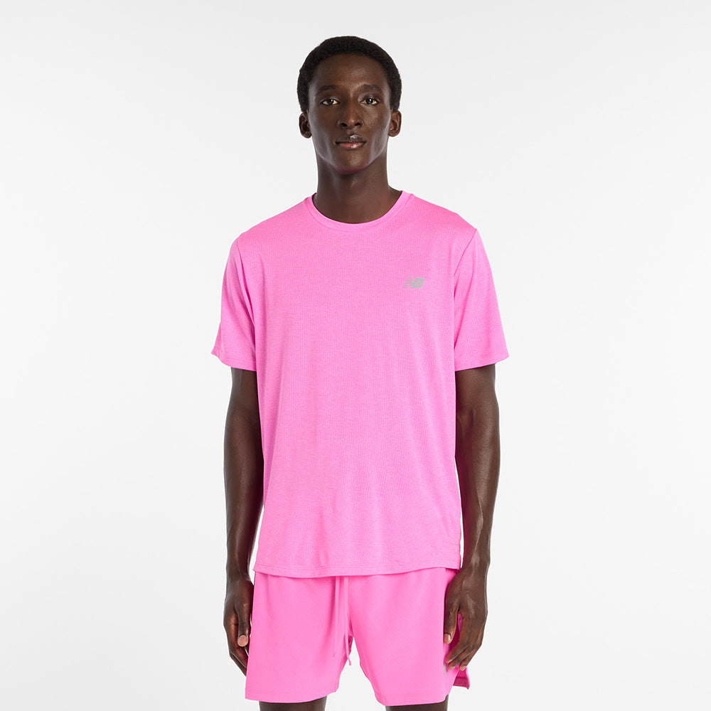 New Balance M Athletics Tshirt Tops in Pink Color