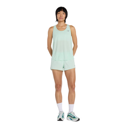 New Balance W Athletics Tank Tops in Green Color