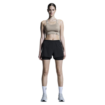 On W 3In Perf 2In1 Shorts in Black Color