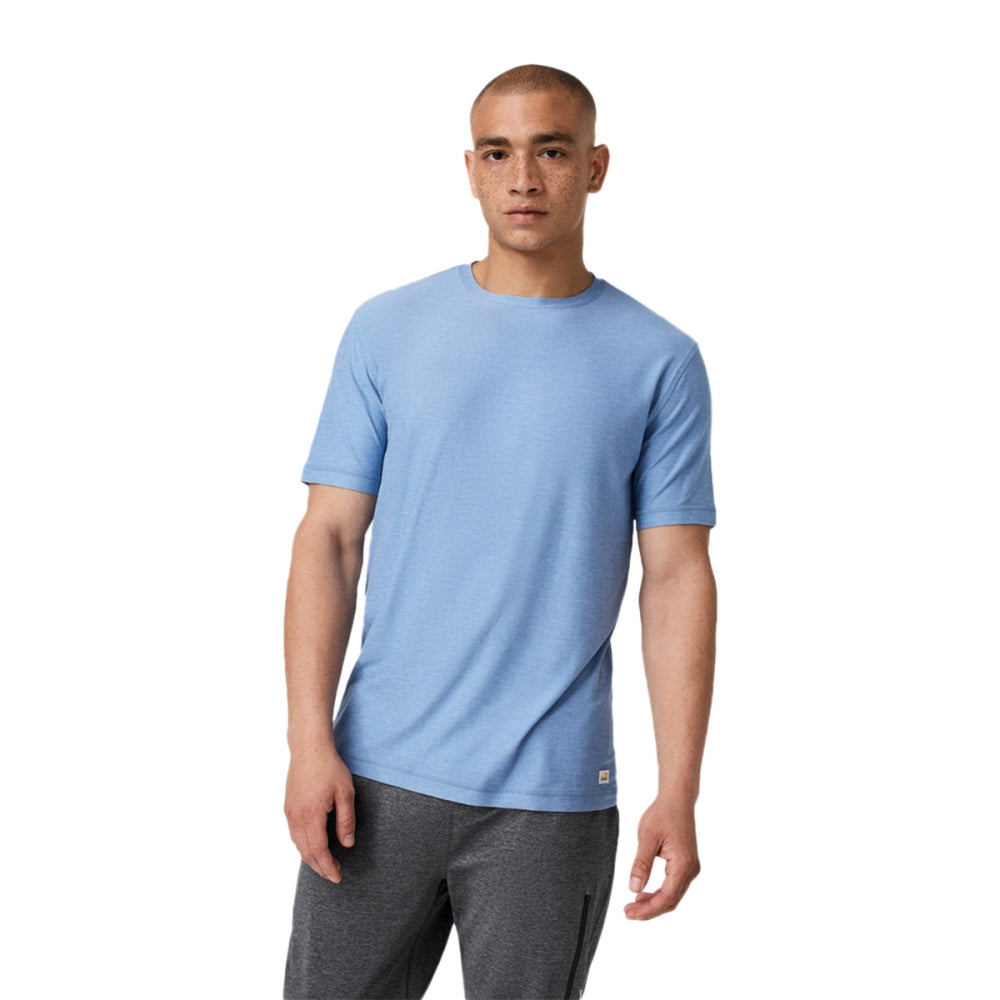 Vuori Strato Tech Tee Tops in Blue Color