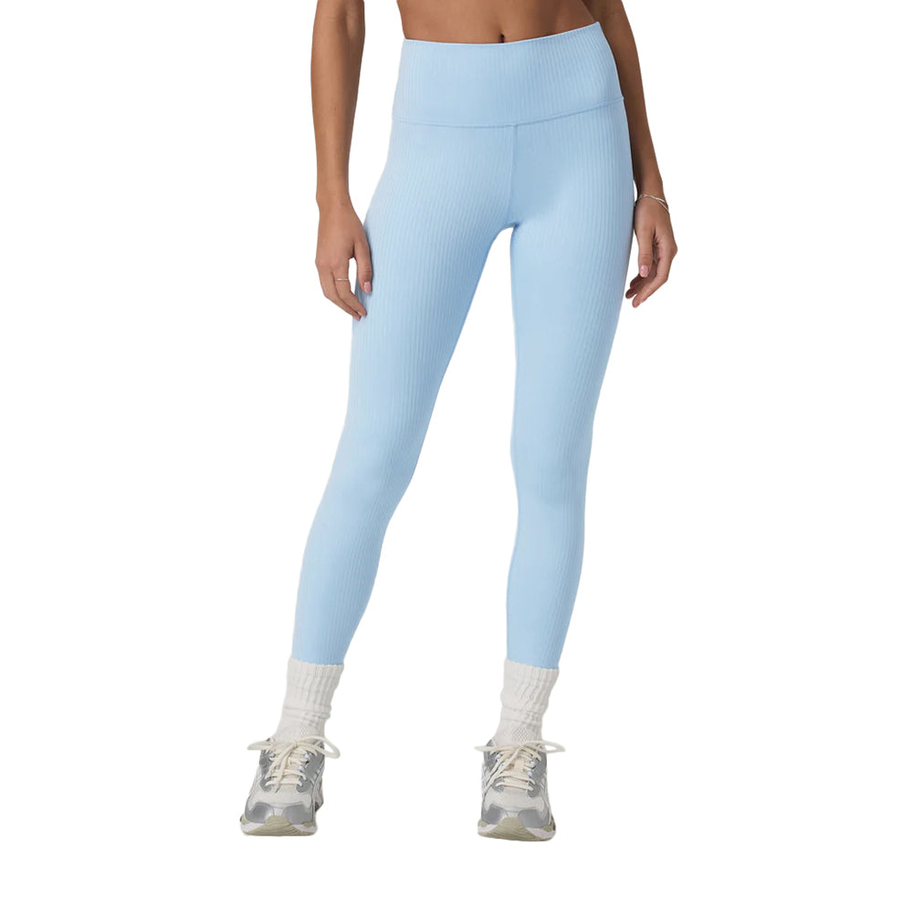 Vuori Inversion Rib Legging Tights in Blue Color