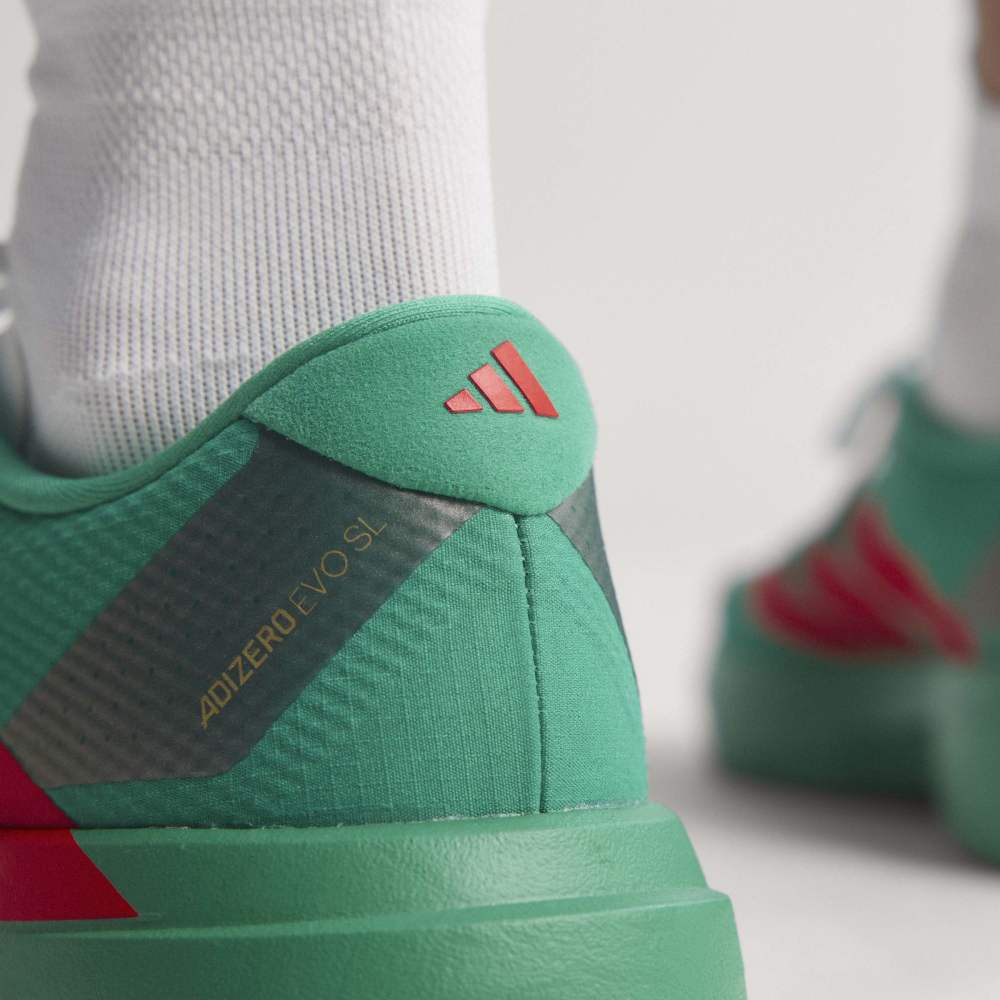 Adidas M Adizero Evo SL Mexico Running Shoes in Green Color